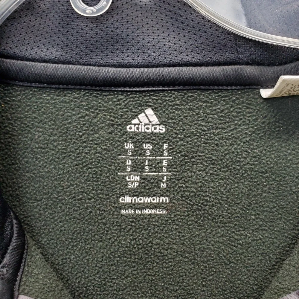 Adidas‎ Climawarm Essentials Hoodie Mens S Black Fleece Lined Long Sleeve Zip Up